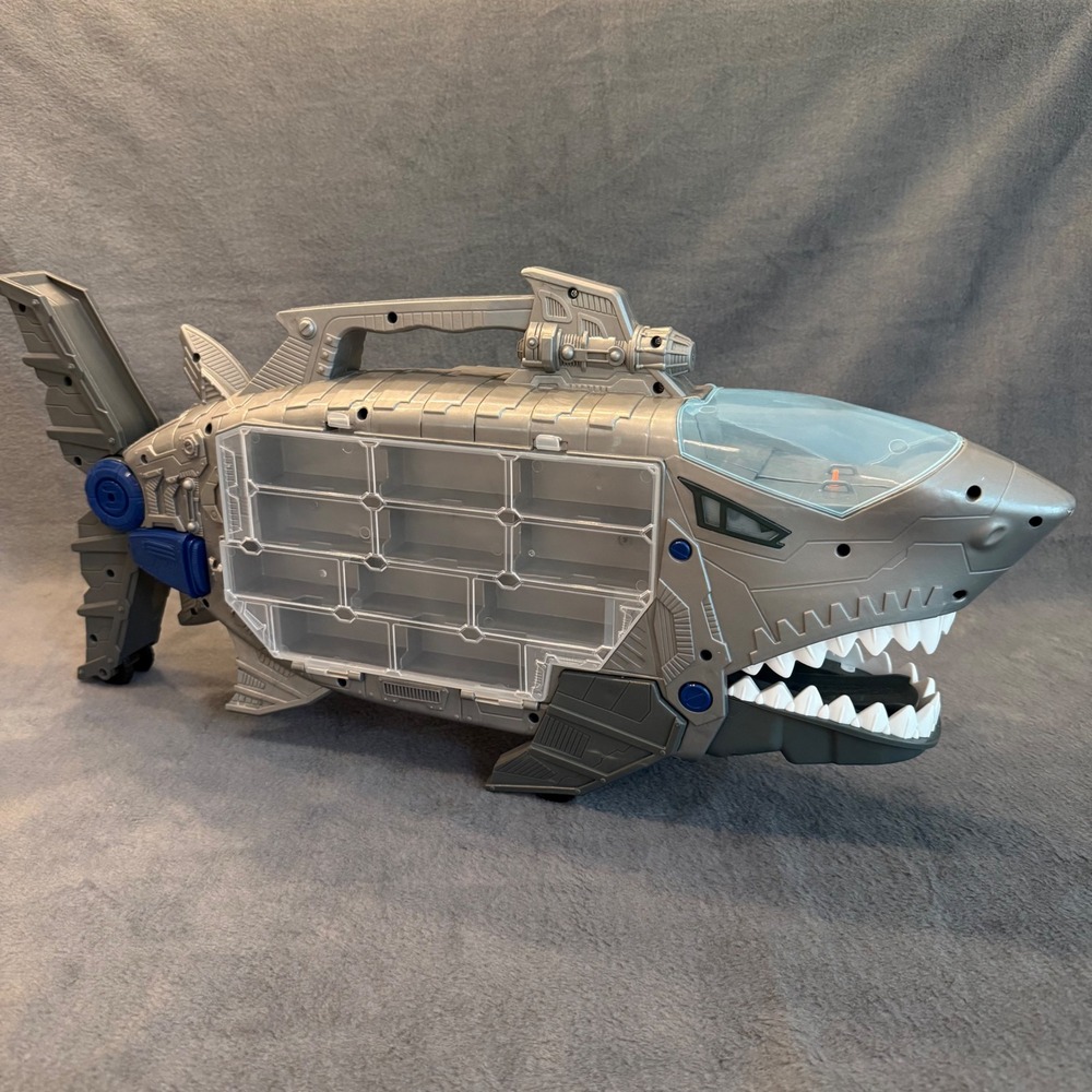 Adventure Force Shark Strike Submarine Toy Carrier with Lights and Sounds Gray